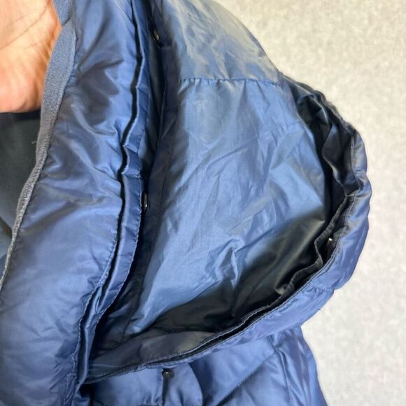 Eddie Bauer down jacket womens 3x parka puffer hooded blue long gorpcore - Picture 9 of 9